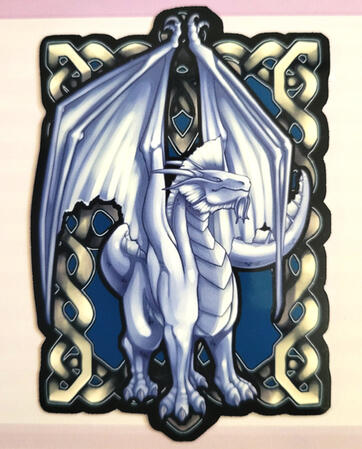 Silver Dragon Sticker
