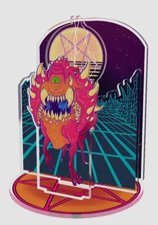 Retrowave Cacodemon Standee