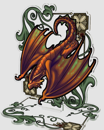 Copper Dragon Standee Mockup
